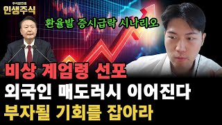 비상 계엄령 선포 외국인 매도러시 이어진다, 환율발 증시급락 시작되면 부자될 기회 잡아라 [인생주식]