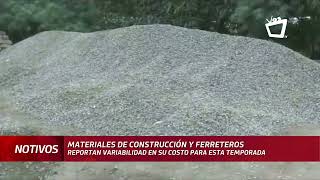 Materiales construcción reportan precios variables para fin de año