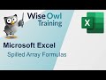 Microsoft Excel - Spilled Array Formulas