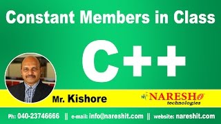 Constant Members in Class | C++ Tutorial | Mr. Kishore