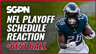 NFL Playoff Schedule Reaction + Playoff Best Ball Draft 4.0 - NFL Week 18 Recap - NFL Playoff Odds