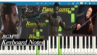 RRR Bheem Teaser BGM Keyboard Notes (piano cover) |Jr NTR | S S Rajamouli | M M Keeravani |RamCharan