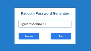 Random Password Generator with JavaScript