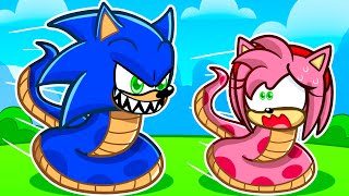 Sonic and Amy TURN INTO SNAKES in Roblox!