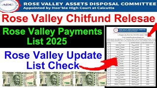 Rose Valley Chitfund Release, Rose Valley Payments List 2025, Rose Valley Update List Check ,🌹Valley