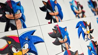 Drawing SONIC vs SHADOW in Different Styles Compilation