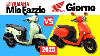 Yamaha Fazzio vs Honda Giorno | Side by Side Comparison | Specs \u0026 Price | 2025