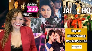 Top 10 INDIAN Songs International  Hits Reaction | Indian Songs | Foreigner Girl
