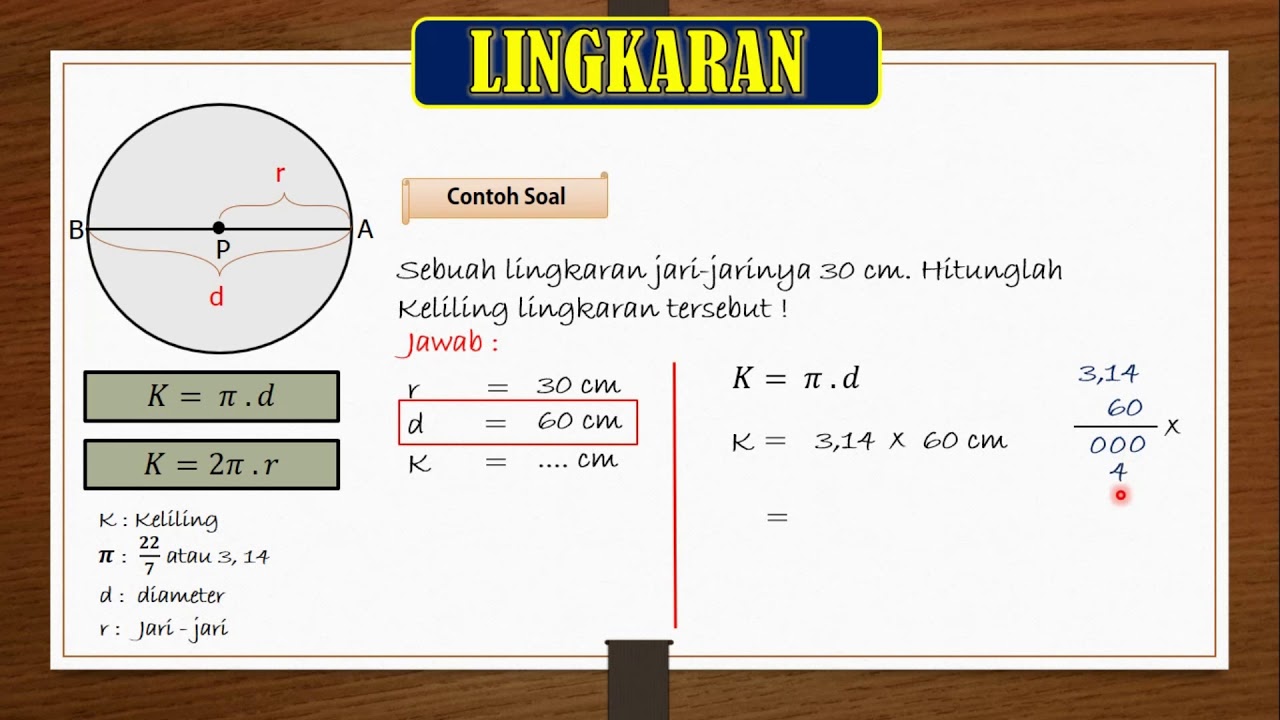 Cara Menghitung Luas Lingkaran Dan Keliling Lingkaran Rumus Lingkaran ...