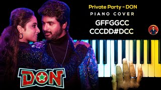 Private Party - DON Song Piano Cover with NOTES | AJ Shangarjan | AJS