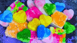 ASMR | Neon Hearts And Dyed | Crunchy Soft Gym Chalk