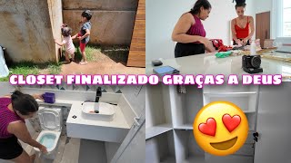 CLOSET FINALIZADO😭❤️PRIMEIRO VÍDEO COM A DJI OSMO POCKET 3 JOGUEI ÁGUA ESTAVA UM NOJO | COZINHA PLIM