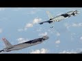 French C-135FR Air Tanker Air-to-air Refueling with USAF B-52 Stratofortress