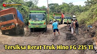 Tersiksa Berat!! Truk Hino FG 235 Ti Bikin Sopir Menderita Ketika Di Medan Seperti Ini