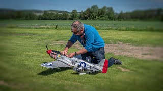 FMS P51 Mustang with sound module. Short flight