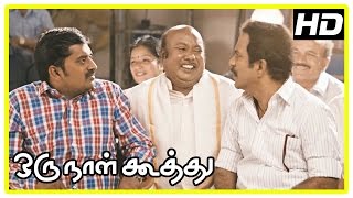 Oru Naal Koothu Tamil movie | scenes | Dinesh hesitant to meet Nivetha's father | Bala Saravanan