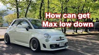 #76 How can get max low down for ABARTH 595 by Lurgus Coil Adjustment (subtitle JP, EN, IT)