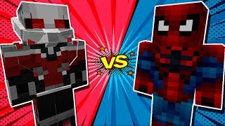 🐜ANTMAN VS SPIDERMAN 🕷 EN MINECRAFT! (Batalla de SuperHeroes)