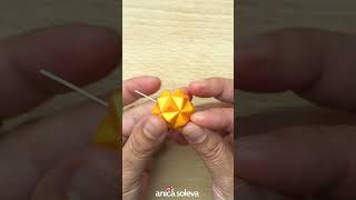 How to make Cute Origami Kusudama Ball Earrings | #shorts