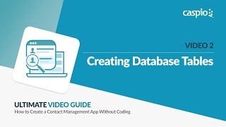 Creating a Contact Management Application / Part 2 of 5 / Creating Database Tables