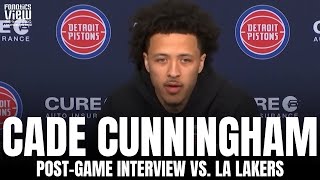 Cade Cunningham Post-Game Reaction to Isaiah Stewart/LeBron James Clash & Pistons Loss vs. Lakers