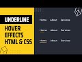 Underline Hover Effects using HTML CSS | CSS Menu Hover Effects | dev_nayan