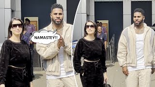 American Singer Jason Derulo Wins Hearts By Greeting 'Namaste' | Snapped With Nora Fatehi At Airport