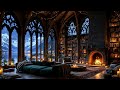 🔥 silent winter days cozy fireplace u0026 snowfall ambience