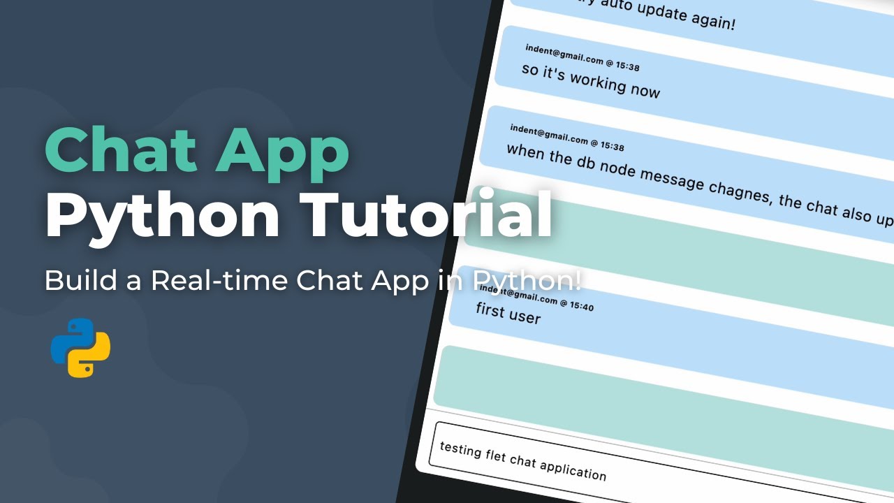 Chat Application In Python Beginners Youtube