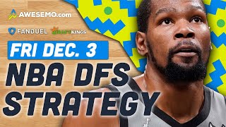 NBA DFS Strategy 12/3/21 | DraftKings & FanDuel NBA Picks
