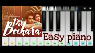 Dil Bechara - Title Track | Mobile Piano Cover | Easy Piano | Sushant Singh Rajput | A R Rahman