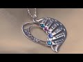 personalized heart necklace with birthstone