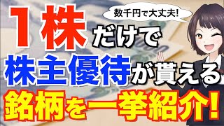 少額で大丈夫！1株だけで株主優待がもらえる銘柄を一挙紹介！【全16銘柄】