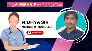 ANM MPHA (F) నర్సింగ్ అభ్యర్థులకు MODEL PAPER EXPLANATION BY NAGESH SIR