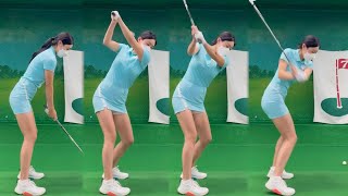 골프스윙교본입니다.. KLPGA 프로 우승희 미녀골퍼의 골프기초스윙 보시죠!!