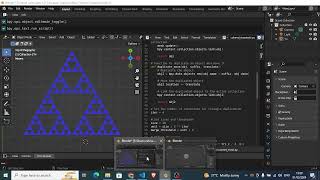 Sierpinski triangle in Blender python script PART ONE