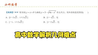 高中数学解析几何，直线与曲线有公共点，掌握一招轻松解题 #数字 #数学 #解析