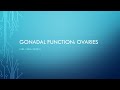 Endocrine: Gonadal Function: Ovaries