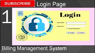 1. Billing Management System in java - Login Page (JFrame, Mysql Database, Netbeans IDE)