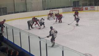 Ponoka Stampeders vs blackfalds wrangler Jr b hockey playoffs 3rd period