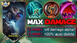 NEW ALPHA MAX PASSIVE ABUSE BUILD 💀💀💀 NEW ALPHA BEST BUILD 2024!!! (true damage abuse must try 🔥)