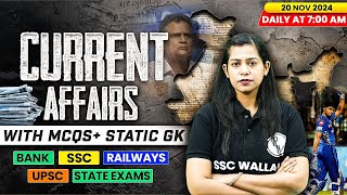 Current Affairs Today | 20 November 2024 | Current Affairs 2024 | Daily Current Affairs | Krati Mam