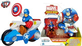 Playskool Heroes: Marvel Super Hero Adventures Captain America Shield Racer Toy Review, Hasbro