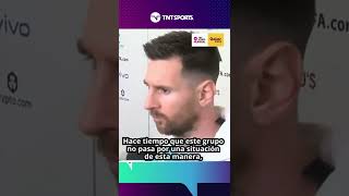 "ESTE GRUPO NO LOS VA A DEJAR TIRADOS" 💪 La palabra de Lionel #Messi tras la derrota de #Argentina