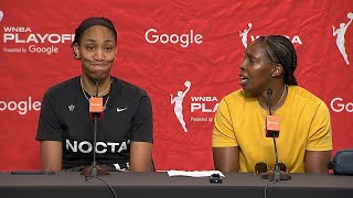 "I Sleep A Lot" - HILARIOUS Reaction To A'ja Wilson Sitting Only 4mins The ENTIRE WNBA Semis Series