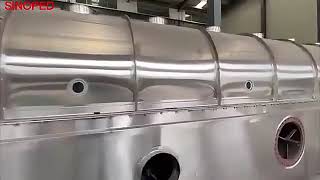 Food Grade Horizontal Vibrating Fluid Fluidized Bed Dryer for Mushroom Chicken Essence