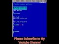 C program to print number pattern || #shorts #reels #coder #coding #code