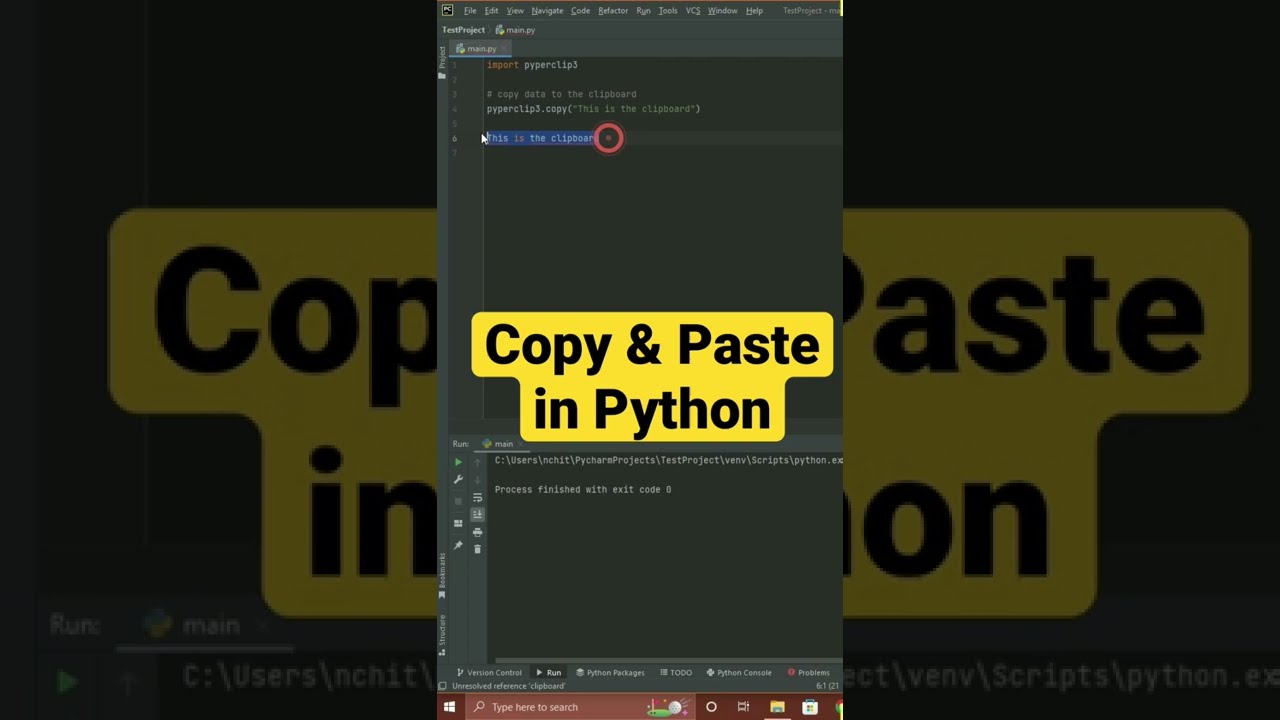 Copy & Paste in Python