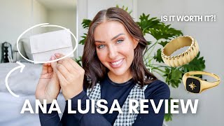 ANA LUISA REVIEW ♡ Sustainable Gold Jewelry Try on and Unboxing