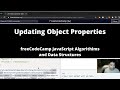 Updating Object Properties (Basic JavaScript) freeCodeCamp tutorial